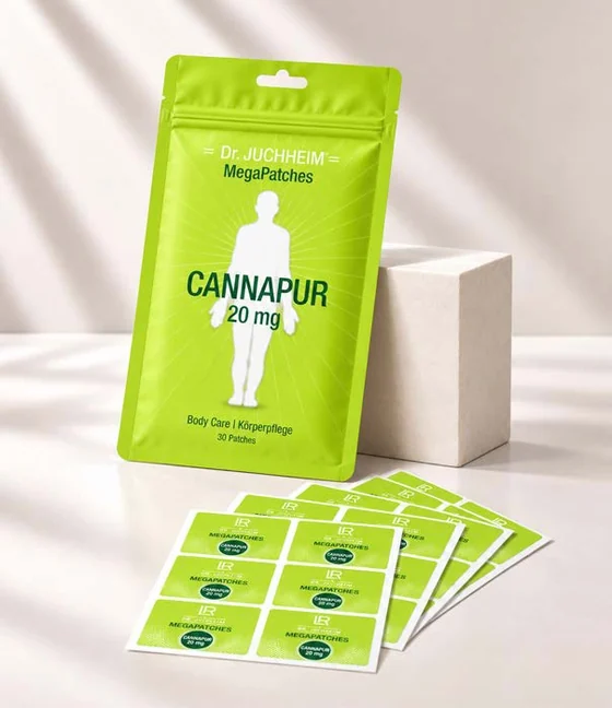 Dr. Juchheim MegaPatches CannaPur 20 mg – grüne Packung mit 30 Patches