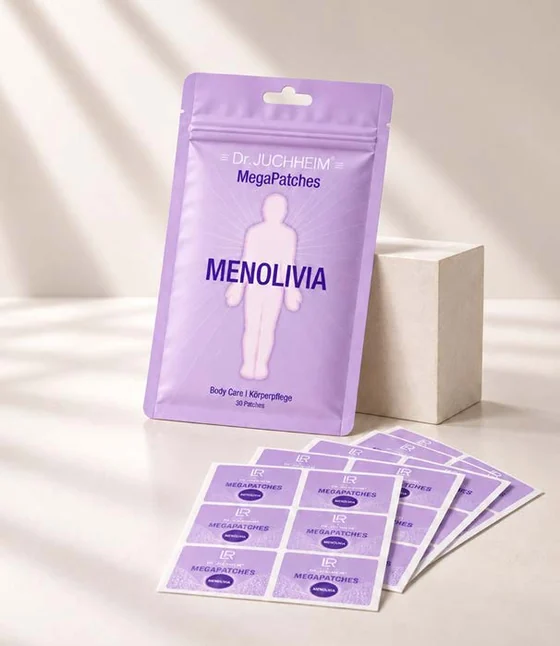Dr. Juchheim MegaPatches Menolivia – lila Packung mit 30 Patches